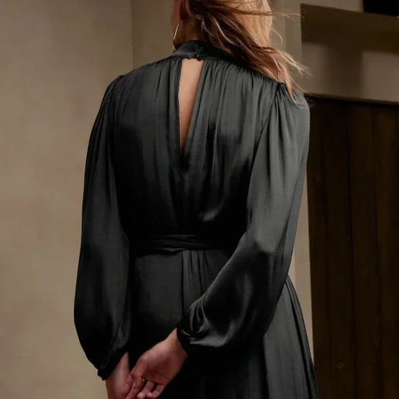 NWT Banana Republic Factory Slit Back Maxi Dress Size Small - Picture 11 of 12